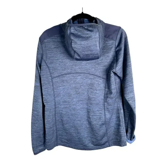 Columbia Womans L Sapphire Trail Jacket Full Zip Hoodie Hiking Sweatshirt Blue - Picture 2 of 7